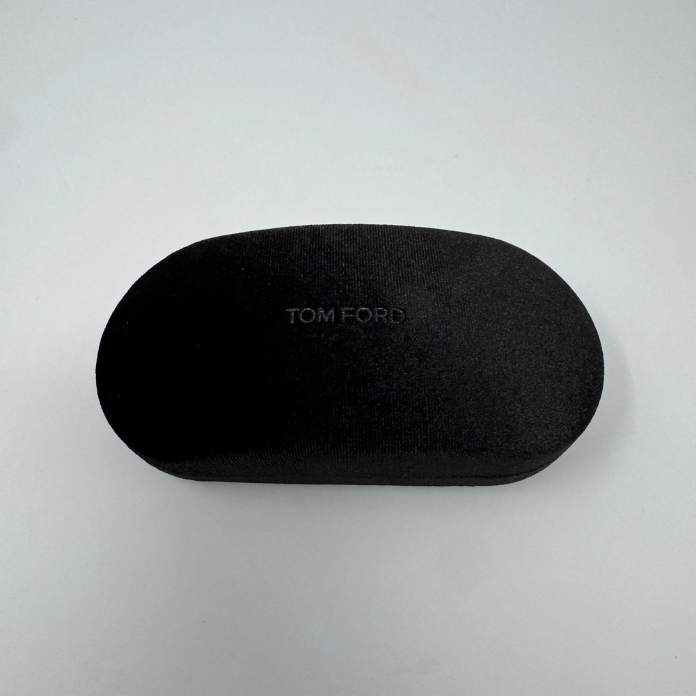 Tom Ford Clamshell Brown Velvet Eyeglasses Hard Case w/ Microfiber Rag